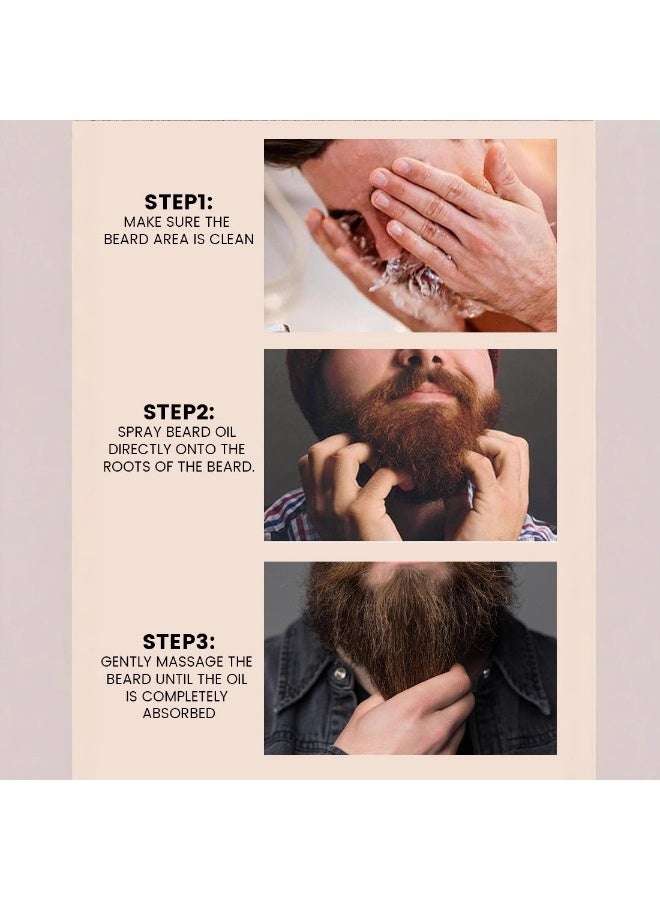 30ml Men's Beard Care Oil - Cross-border Nourishing Essence, Strengthens Beard Roots, Softens and Smooths Style, Special Nutrient Solution for Facial Hair - Image 2